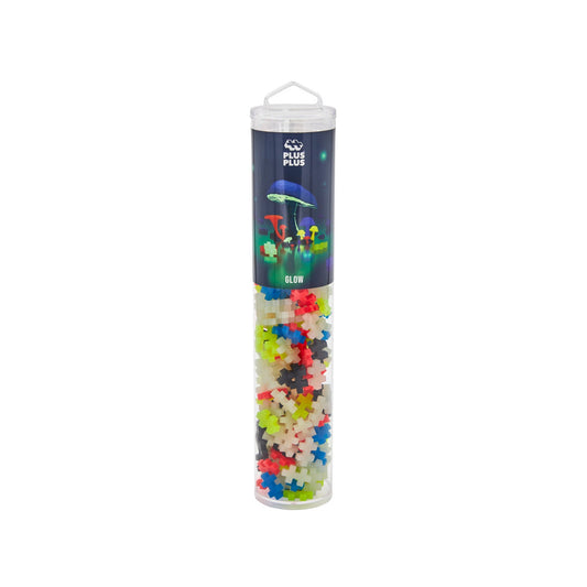 Set constructie Plus - Plus, tub 240 piese, Glow Mix, culori fluorescente - Plus Plus - Publisol.ro