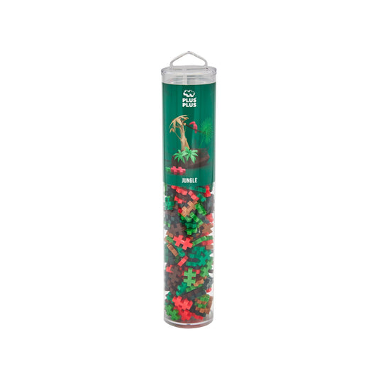 Set constructie Plus - Plus, tub 240 piese, Jungle Mix, culorile junglei - Plus Plus - Publisol.ro