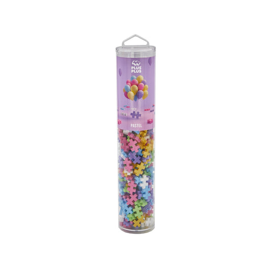 Set constructie Plus - Plus, tub 240 piese, Pastel Mix - Plus Plus - Publisol.ro