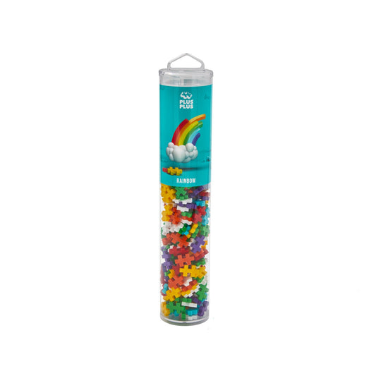 Set constructie Plus - Plus, tub 240 piese, Rainbow Mix, culorile curcubeului - Plus Plus - Publisol.ro