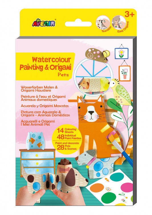 Set creativ 2 in 1 - Pictura si Origami - Animale prietenoase - Avenir