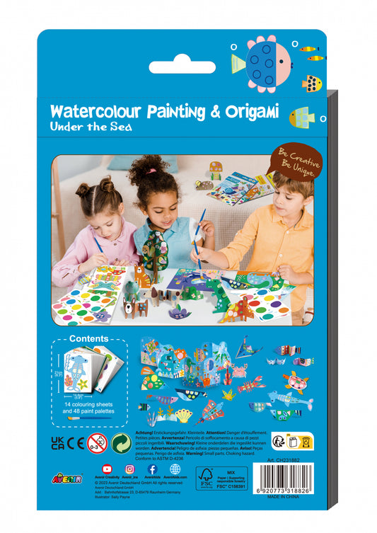 Set creativ 2 in 1 - Pictura si Origami - Subacvatic - Avenir