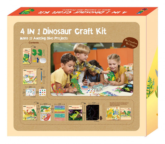 Set creativ 4 in 1 - Dinozauri - Avenir - Publisol.ro