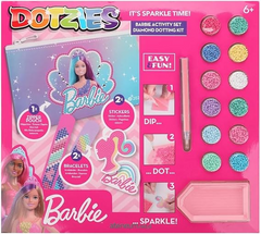 Set creativ 5 in 1, Barbie, pictura cu diamante - Diamond Dotz®