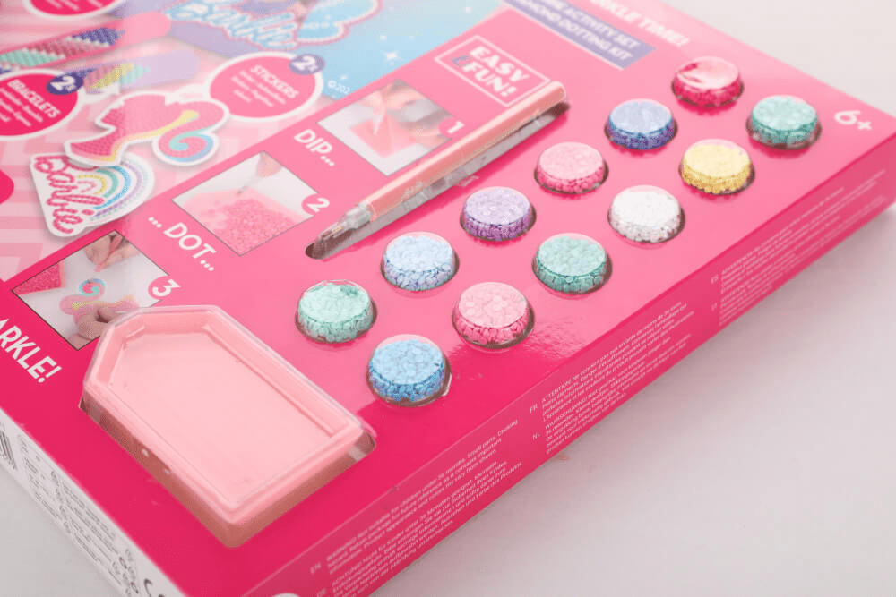 Set creativ 5 in 1, Barbie, pictura cu diamante - Diamond Dotz® - Publisol.ro