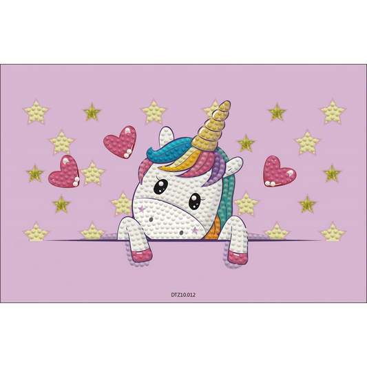 Set creativ 5 in 1, Unicorn, pictura cu diamante - Diamond Dotz®