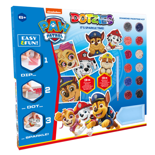 Set creativ 6 in 1, Patrula Catelusilor, pictura cu diamante - Diamond Dotz®