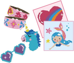 Set creativ 6 in 1, Sirena, pictura cu diamante - Diamond Dotz®