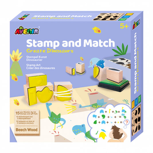 Set creativ cu stampile - Dinozauri - Avenir