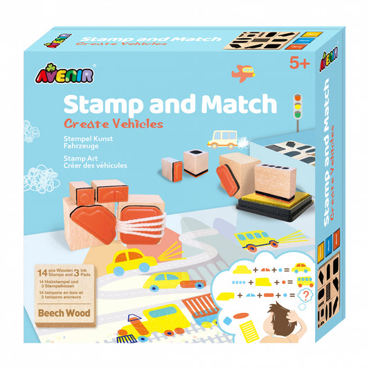 Set creativ cu stampile - Vehicule - Avenir