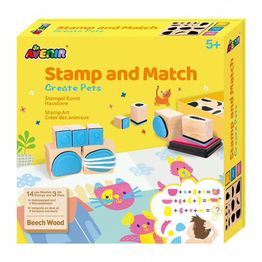 Set creativ cu stampile - Animale - Avenir