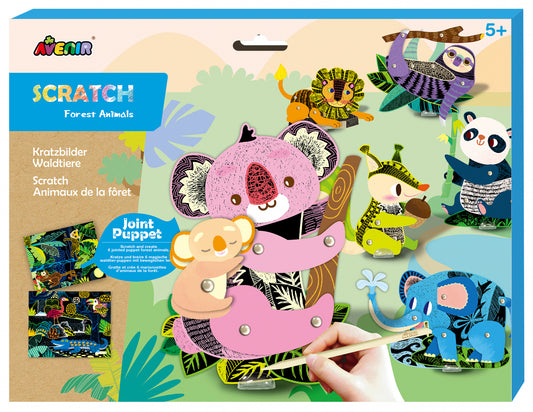Set creativ de razuit - Animale de padure in miscare - Avenir