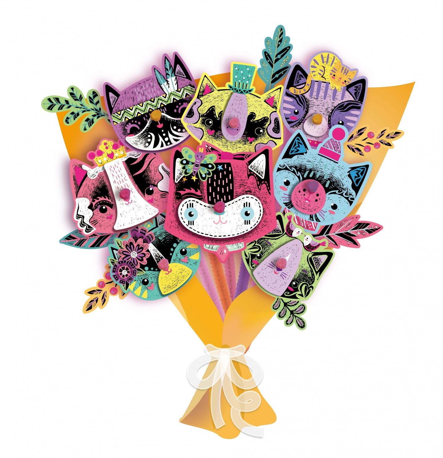 Set creativ de razuit Buchet - Pisicuta - Avenir - Publisol.ro