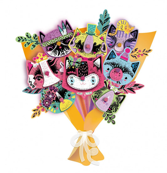 Set creativ de razuit Buchet - Pisicuta - Avenir - Publisol.ro