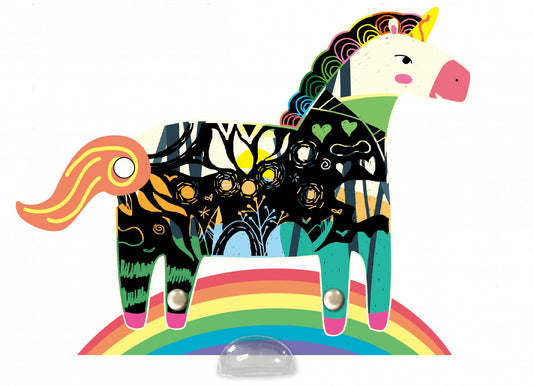Set creativ de razuit - Unicorni in miscare - Avenir