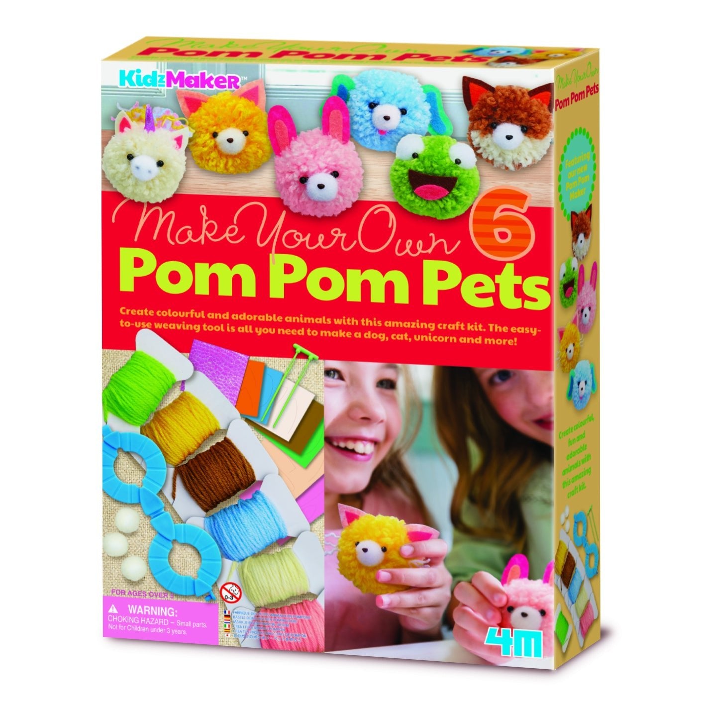 Set creativ DIY - Animalute pom pom - 4M - Publisol.ro