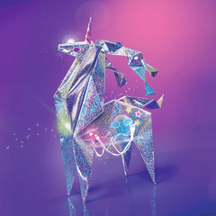 Set creativ - Origami holografic Unicorn cu iluminare - 4M - Publisol.ro
