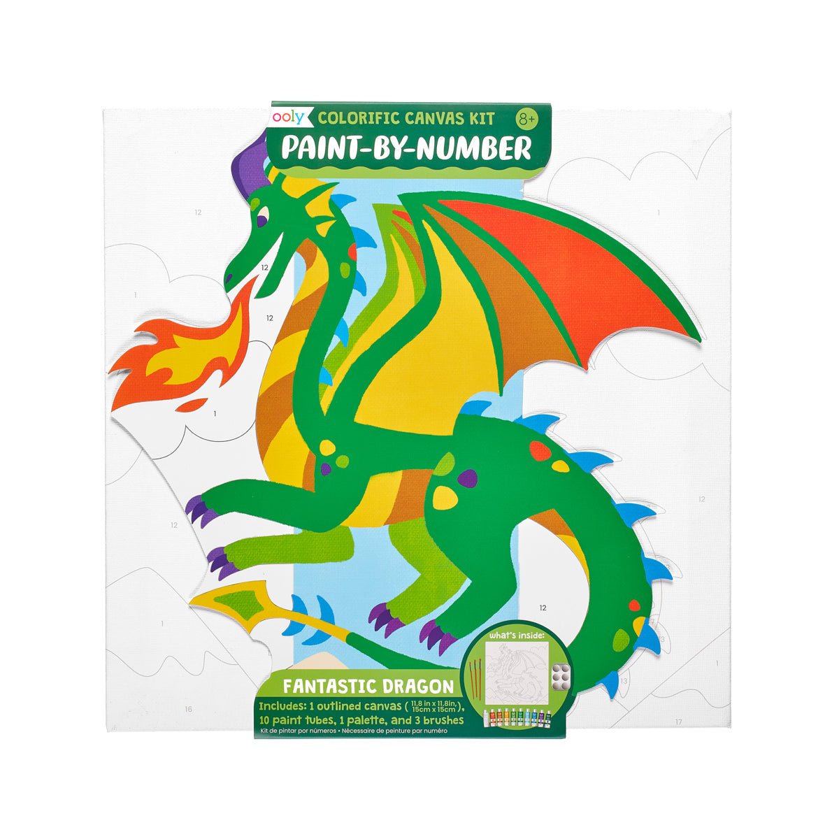 Set creativ Picteaza pe numere - Fantastic Dragon - Ooly - Publisol.ro