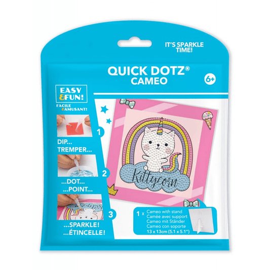 Set creativ pictura cu diamante - Kittycorn - pisica unicorn - Diamond Dotz® - Publisol.ro
