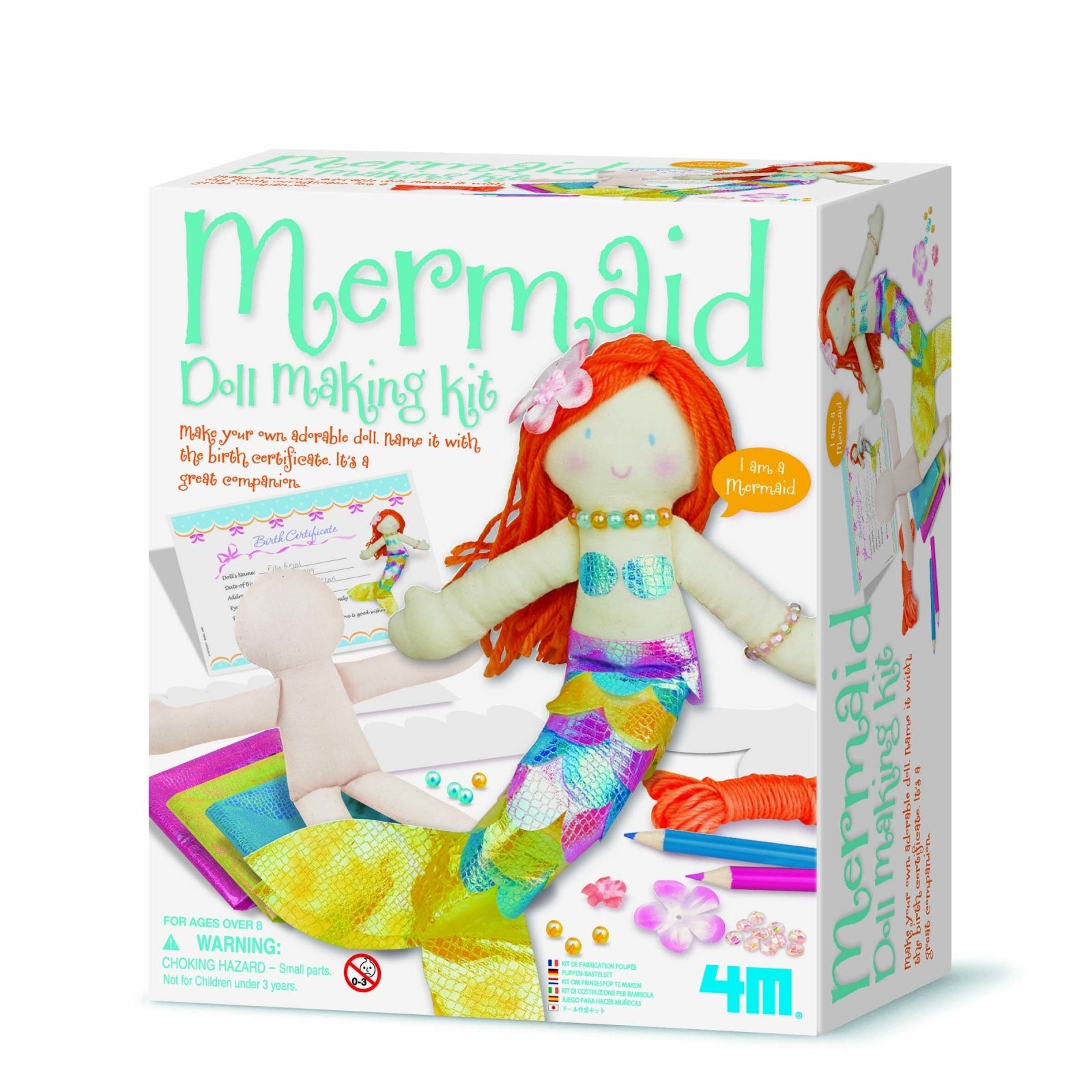 Set creativ Realizeaza propria papusa - Sirena - 4M - Publisol.ro