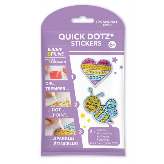 Set creativ super-rapid, autocolante BIG DOTZ - Inima si albina - Diamond Dotz®