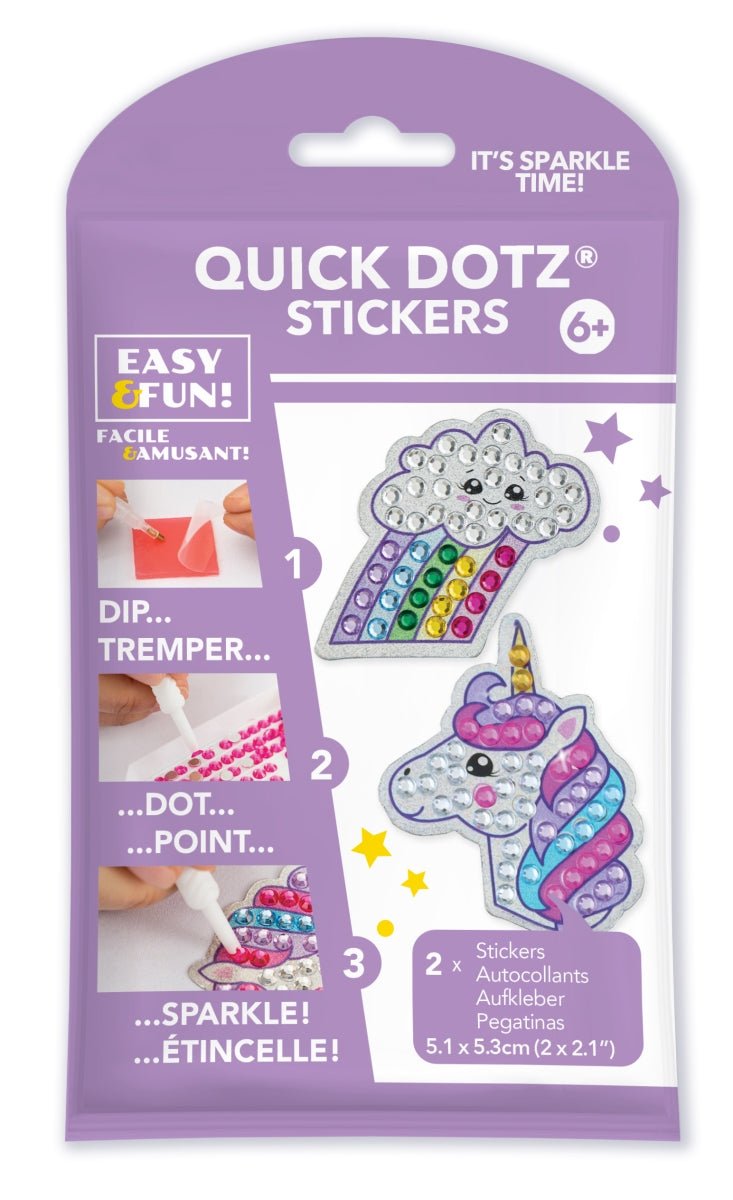 Set creativ super - rapid, autocolante BIG DOTZ - Nor cucubeu si Unicorn - Diamond Dotz® - Publisol.ro