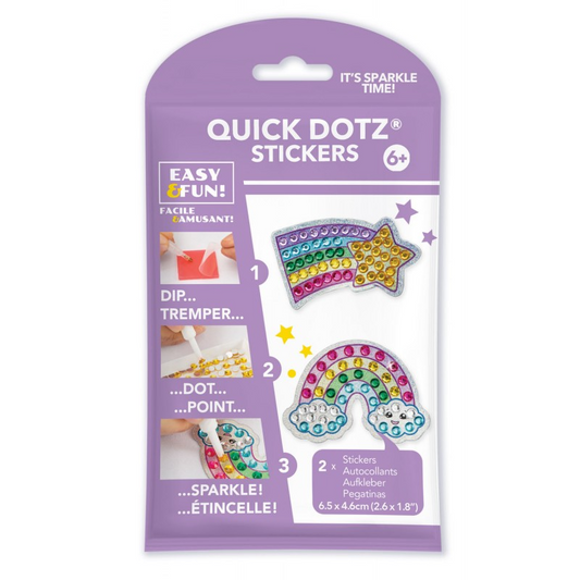 Set creativ super-rapid, autocolante BIG DOTZ - Stea Cometa si Curcubeu - Diamond Dotz®