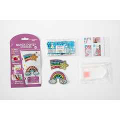 Set creativ super-rapid, autocolante BIG DOTZ - Stea Cometa si Curcubeu - Diamond Dotz®