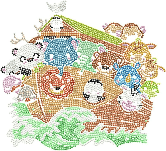 Set creativ tablou Arca lui Noe, pictura cu diamante - Diamond Dotz® - Publisol.ro