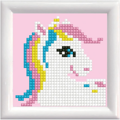 Set creativ tablou cu rama Pretty Uni, pictura cu diamante - unicorn - Diamond Dotz®