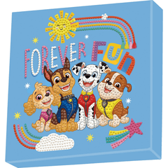 Set creativ tablou Forever Fun Patrula Catelusilor, pictura cu diamante - Diamond Dotz® - Publisol.ro