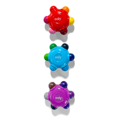 Set creioane cerate multicolore , set de 3 18 culori Grip Crayons - Ooly - Publisol.ro