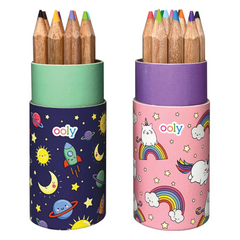 Set creioane Colorate cu ascutitoare Mini Draw n Doodle - Ooly