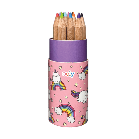 Set creioane Colorate cu ascutitoare Mini Draw n Doodle - Ooly - Publisol.ro