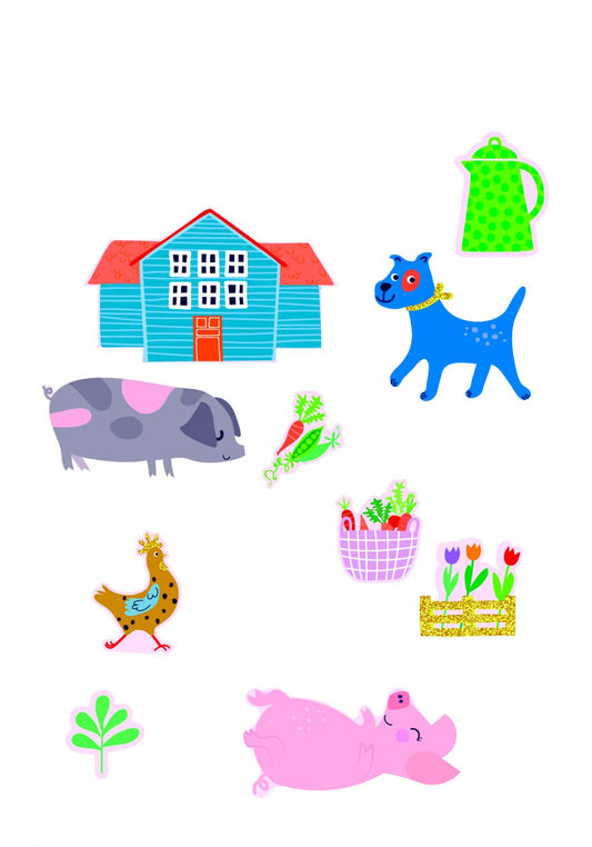 Set cu abtibilduri - Ferma - Avenir - Publisol.ro