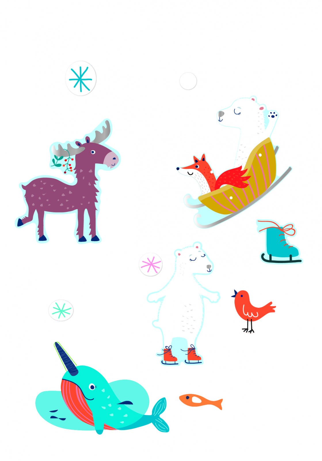 Set cu abtibilduri - Polar - Avenir - Publisol.ro