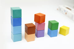Set de 6 creioane cerate in forma de cub, Haku Yoka - culori ocean - Avenir