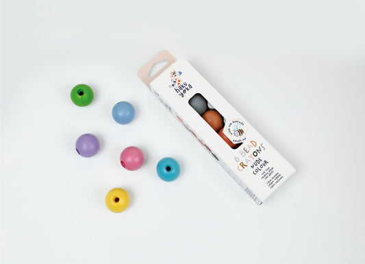 Set de 6 creioane cerate in forma de margele, Haku Yoka - culori Macarons - Avenir - Publisol.ro