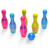 Set de bowling din lemn Skittles Jr., BS Toys - Publisol.ro