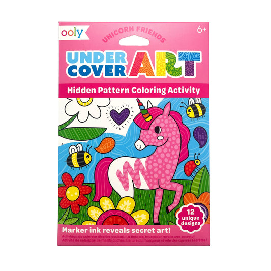 Set de colorat cu modele secrete Undercover Art - Unicorni - Ooly
