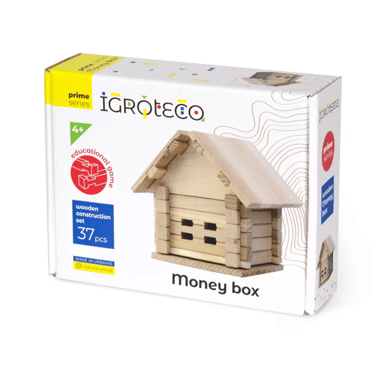 Set de constructie din lemn , zPusculita, 37 piese - Igroteco - Publisol.ro