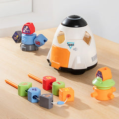 Set de constructie in forma de nava spatiala, Jucarii Bebe - Publisol.ro