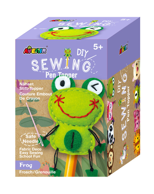 Set de cusut DIY - decoratiune topper pentru creion - Broasca - Avenir