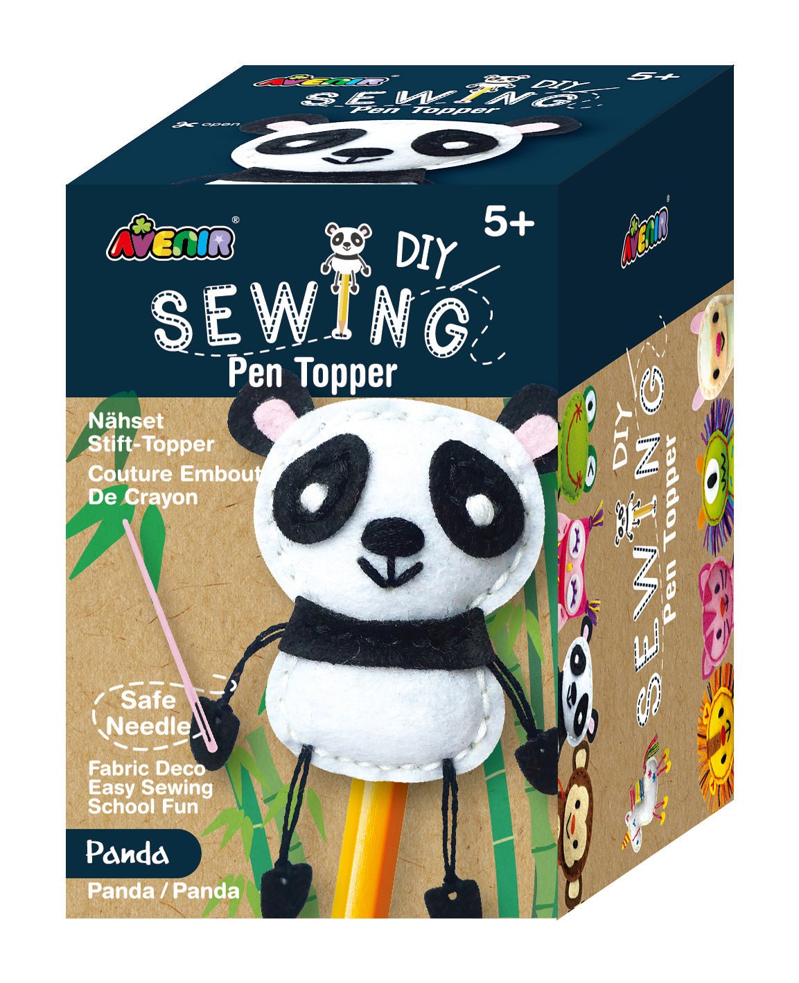 Set de cusut DIY - decoratiune topper pentru creion - Panda - Avenir - Publisol.ro