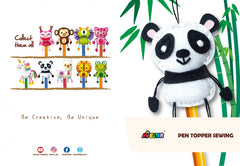 Set de cusut DIY - decoratiune topper pentru creion - Panda - Avenir - Publisol.ro