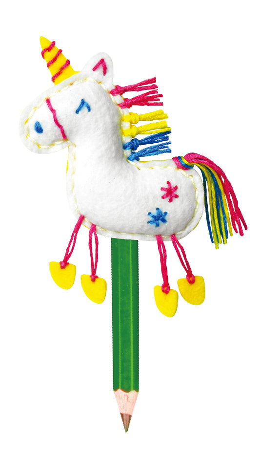 Set de cusut DIY - decoratiune topper pentru creion - Unicorn - Avenir