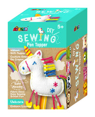 Set de cusut DIY - decoratiune topper pentru creion - Unicorn - Avenir