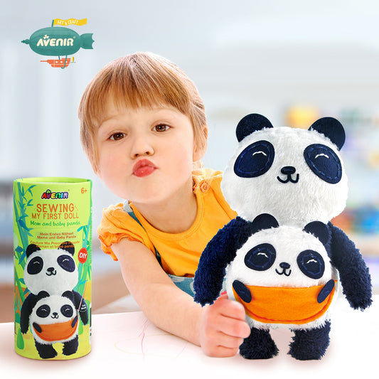 Set de cusut Prima Mea Papusa, Mama si puiul Panda - Avenir