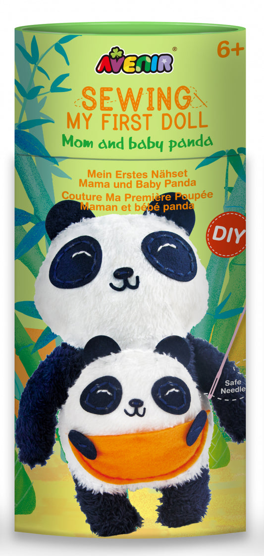 Set de cusut Prima Mea Papusa, Mama si puiul Panda - Avenir