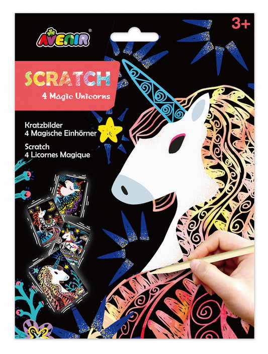Set de razuit - 4 Unicorni magici - Avenir